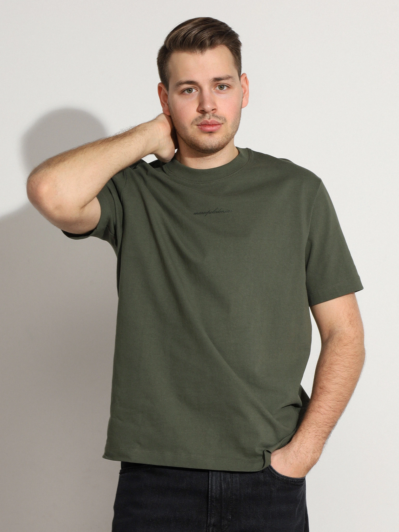 Футболка зеленого цвета из хлопка